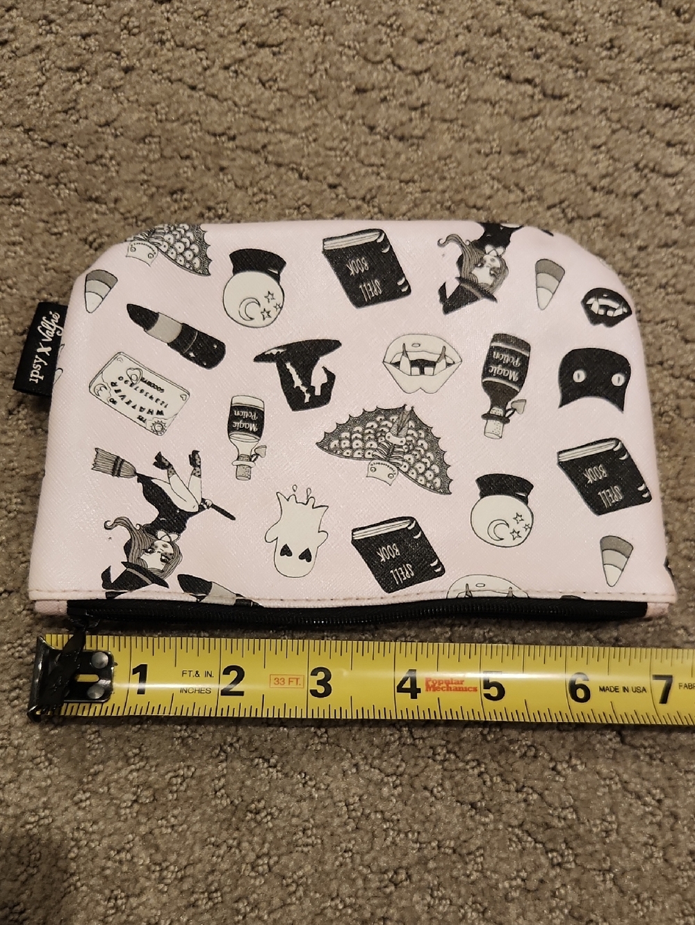 Ipsy Pink Witchy Print Cosmetic Pouch - Picture 2 of 5